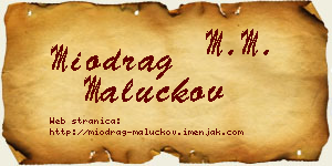 Miodrag Maluckov vizit kartica